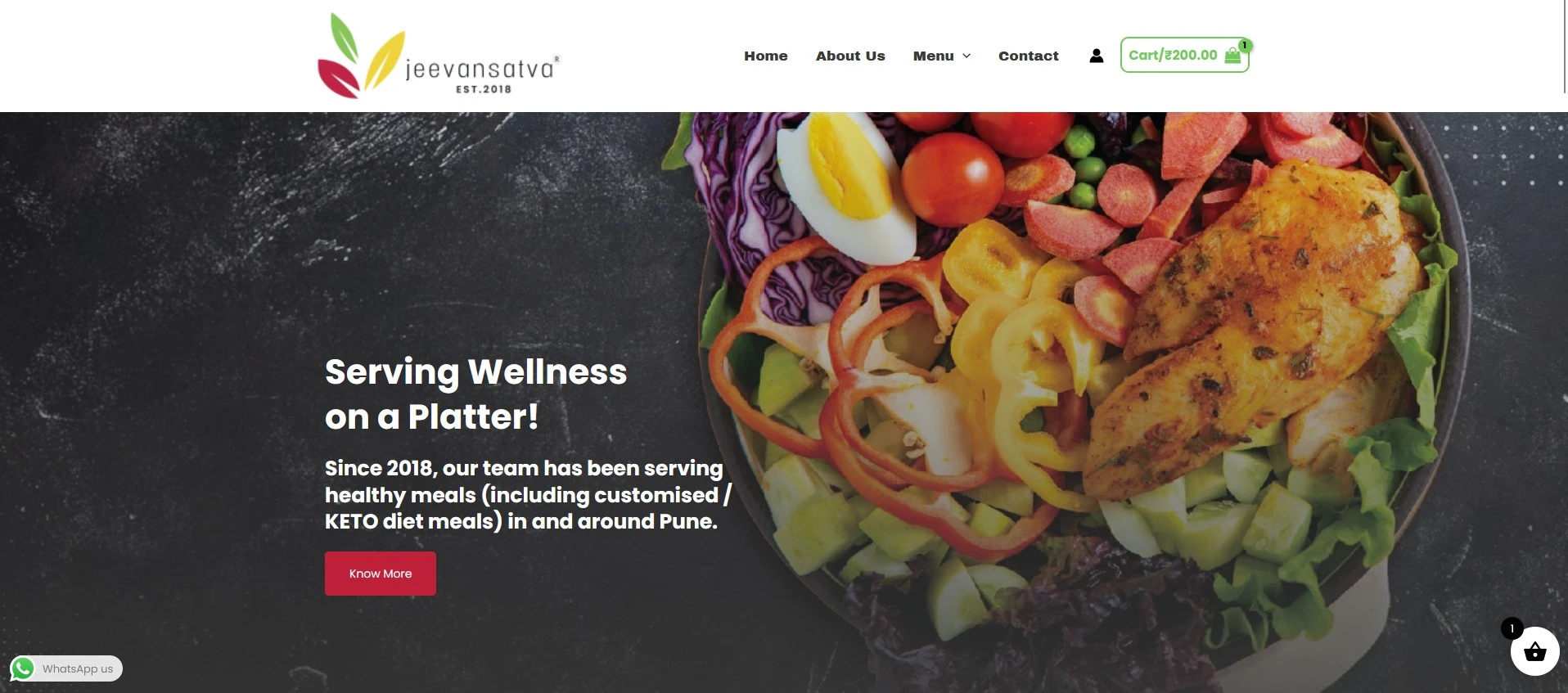Jeevansatva WooCommerce store by Lets Webify Pune - ecommerce website development for D2C fresh food delivery brand in India
